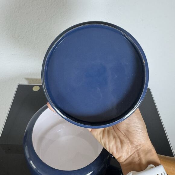 Dansk Kobenstyle Enamelware - Blue - Fondue Pot no base - 7" MCM - Picture 10 of 15